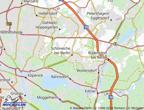 Mapa MICHELIN Schöneiche bei Berlin - ViaMichelin
