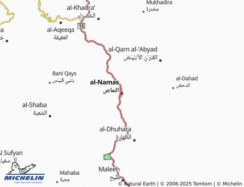 MICHELIN An Namas Tanumah map - ViaMichelin
