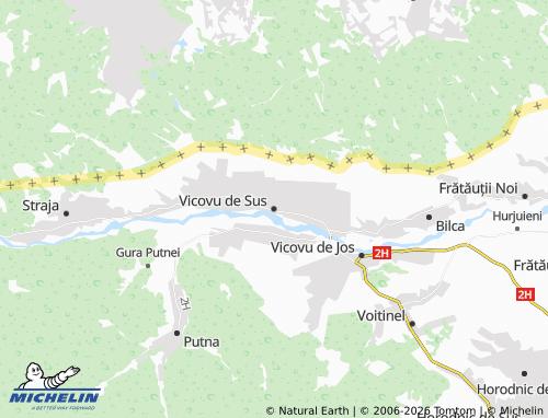MICHELIN Vicovu de Sus map - ViaMichelin