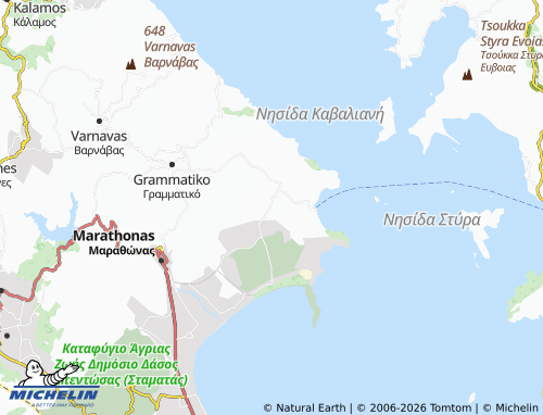 Mapa MICHELIN Avra - ViaMichelin