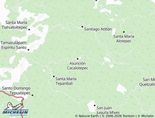 MICHELIN Asunción Cacalotepec map - ViaMichelin