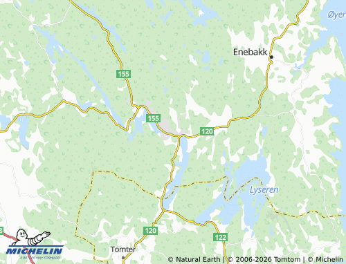 MICHELIN-Landkarte Ytre Enebakk - ViaMichelin