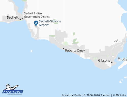 Kaart MICHELIN Roberts Creek - ViaMichelin