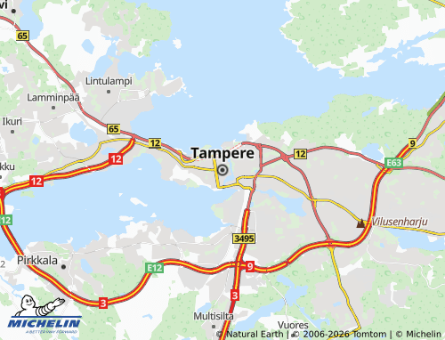 MICHELIN Tampere map - ViaMichelin