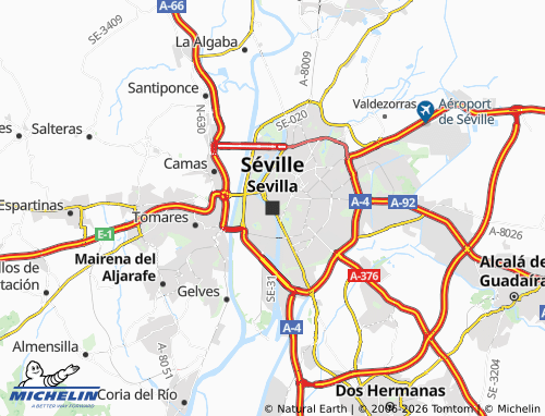 MICHELIN-Landkarte Sevilla - ViaMichelin