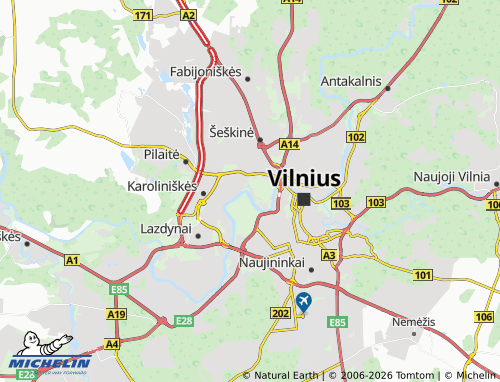 Mappa MICHELIN Žvėrynas - ViaMichelin