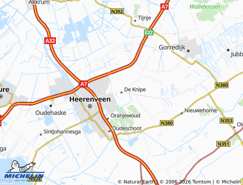 MICHELIN-Landkarte De Knipe - ViaMichelin