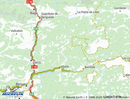 MICHELIN Castell de l'Areny map - ViaMichelin