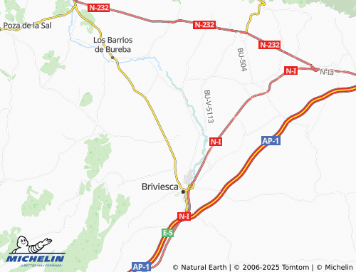MICHELIN Aguilar de Bureba map - ViaMichelin