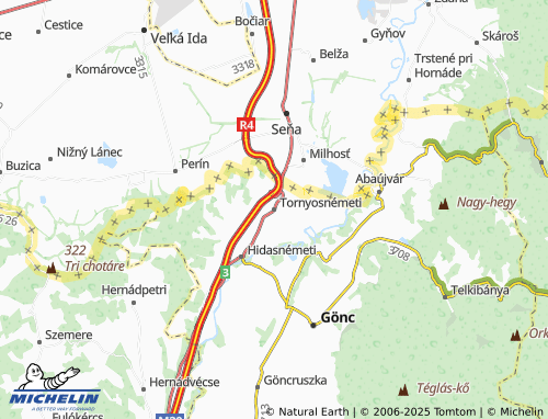 Mappa MICHELIN Tornyosnémeti - ViaMichelin