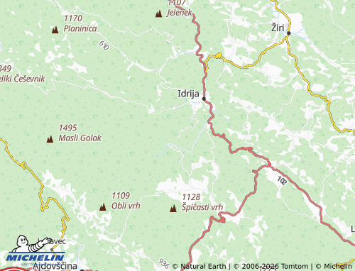 Mapa MICHELIN Čekovnik - ViaMichelin