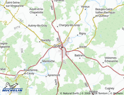 MICHELIN Gray map - ViaMichelin