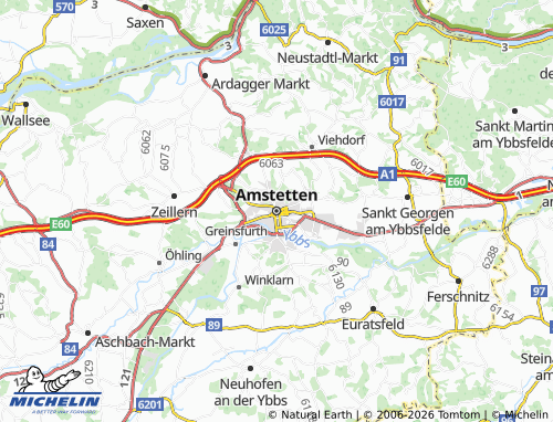 Mapa MICHELIN Amstetten - ViaMichelin