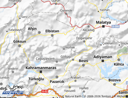 Mappa MICHELIN Nurhak - ViaMichelin