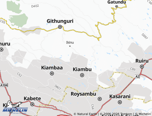 MICHELIN Ting'ang'a map - ViaMichelin