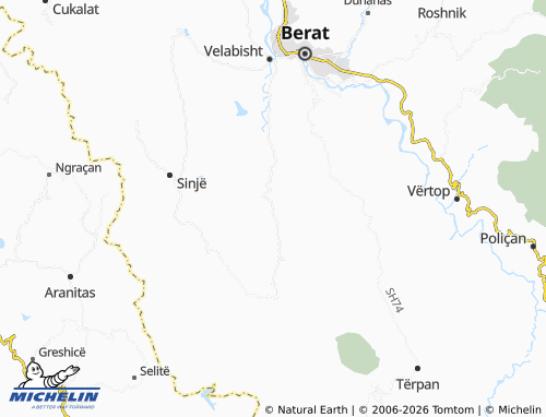 MICHELIN Veleshnjë map - ViaMichelin