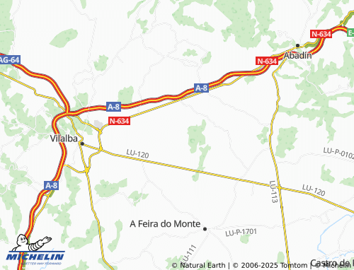 MICHELIN Román (Santalla) map - ViaMichelin