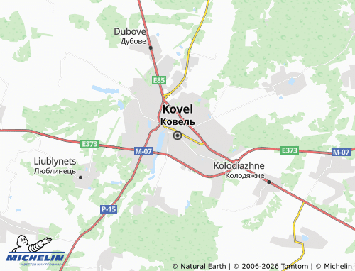 MICHELIN Kovel map - ViaMichelin