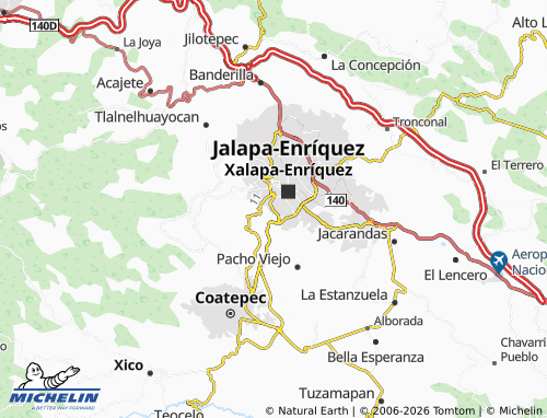 Mapa MICHELIN Joyas de Xalapa - ViaMichelin