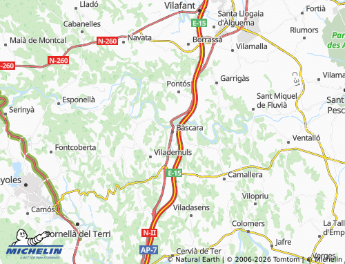 MICHELIN Bàscara map - ViaMichelin