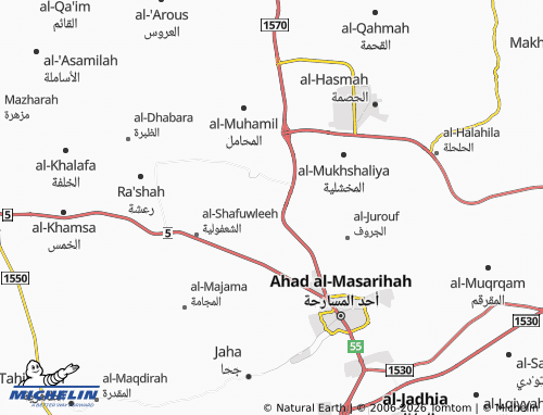 MICHELIN-Landkarte al-Hourani - ViaMichelin