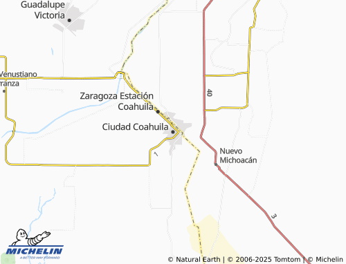 MICHELIN Ciudad Coahuila map - ViaMichelin