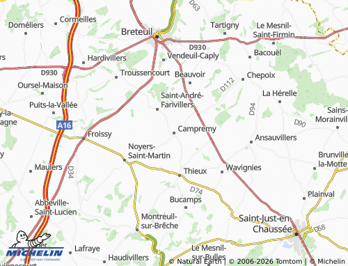 Mappa MICHELIN Campremy - ViaMichelin