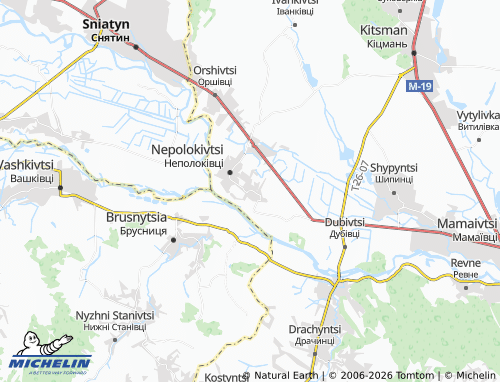 Mappa MICHELIN Pyadykivtsi - ViaMichelin