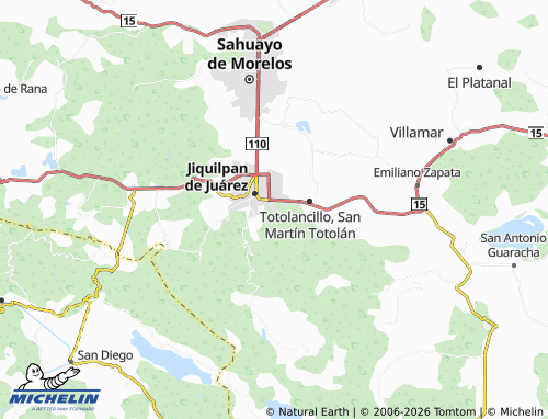 MICHELIN Jacarandas map - ViaMichelin