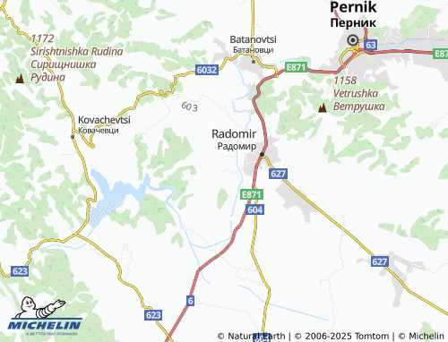 MICHELIN Bornarevo map - ViaMichelin