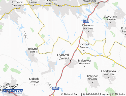 Mappa MICHELIN Shyshkivtsi - ViaMichelin