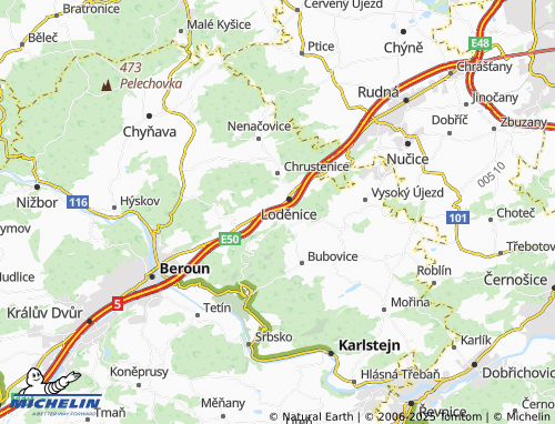 MICHELIN Jánská map - ViaMichelin
