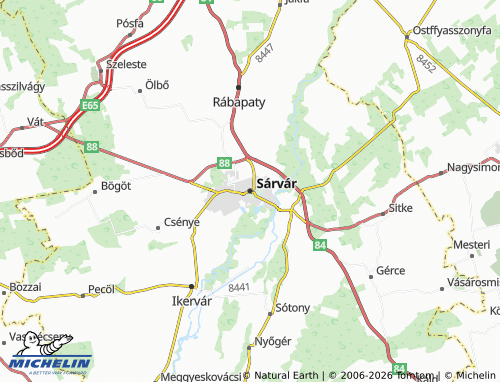 Carte MICHELIN Sárvár - ViaMichelin