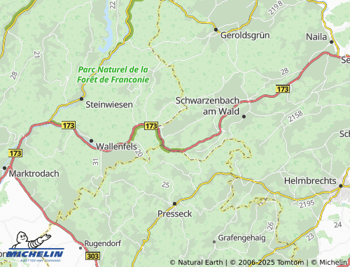 Mapa MICHELIN Bernstein am Wald - ViaMichelin