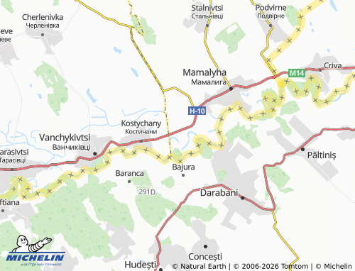Mappa MICHELIN Nehryntsi - ViaMichelin