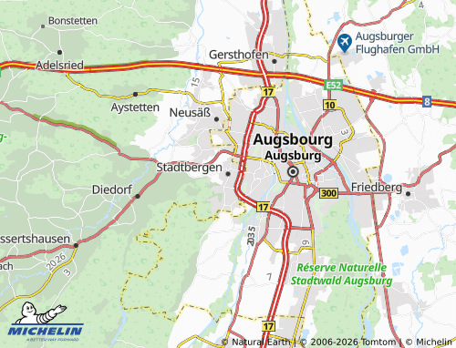 MICHELIN Stadtbergen map - ViaMichelin