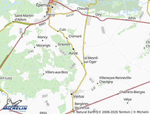 Mapa MICHELIN Oger - ViaMichelin