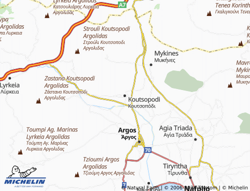 MICHELIN Koutsopodi map - ViaMichelin