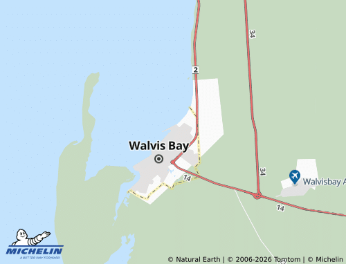 MICHELIN Walvis Bay Extension 5 map - ViaMichelin