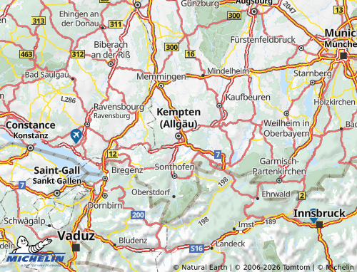 Mappa MICHELIN Kempten (Allgäu) - ViaMichelin