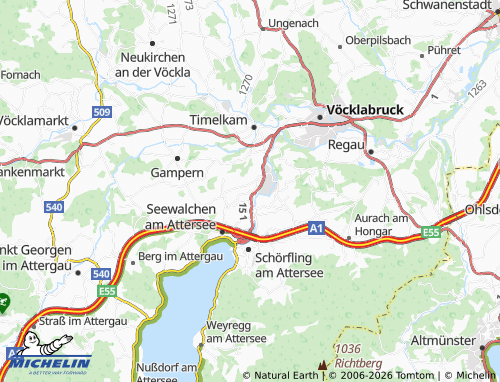 MICHELIN Lenzing an der Ager map - ViaMichelin