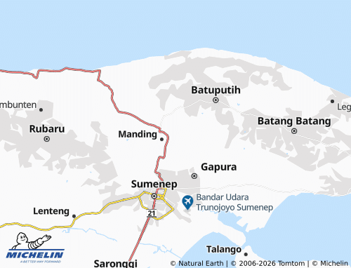 MICHELIN-Landkarte Manding Timur - ViaMichelin