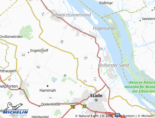 MICHELIN Bützflethermoor map - ViaMichelin