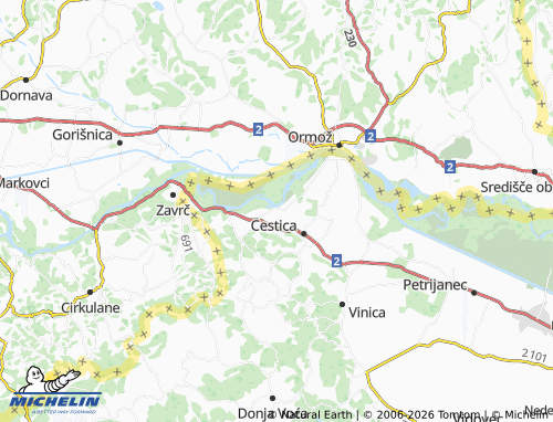 MICHELIN-Landkarte Kolarovec - ViaMichelin