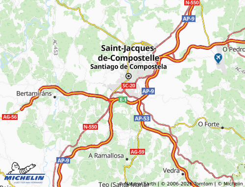 MICHELIN-Landkarte Conxo de Abaixo - ViaMichelin