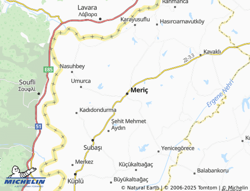 MICHELIN B.doğanca map - ViaMichelin