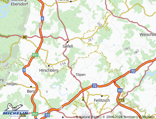 MICHELIN Mödlareuth map - ViaMichelin