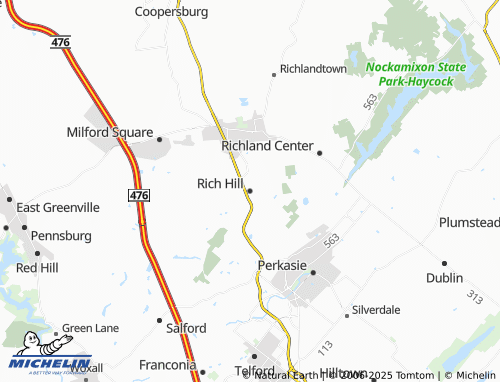 MICHELIN Rich Hill map - ViaMichelin