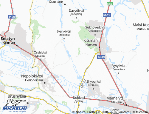 Mappa MICHELIN Oshykhliby - ViaMichelin