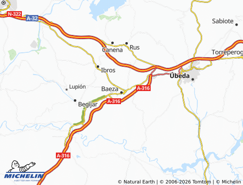 MICHELIN Baeza map - ViaMichelin